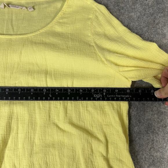 Soft Surroundings Siesta Key Tunic Top Medium Yellow Cotton Gauze Lightweight - Picture 4 of 9